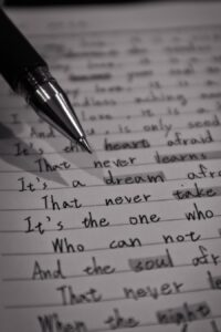 Photo English writing